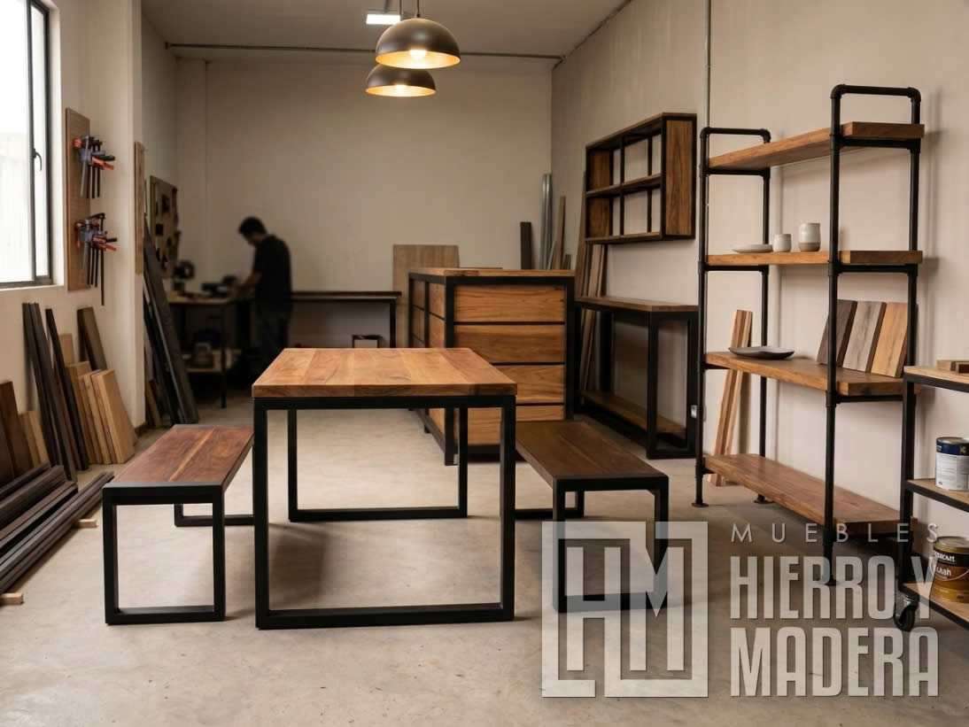 Conoce muebles en hierro metal y madera a medida con diseño fabricación e instalación para hogares oficinas y negocios hoy!! en Bogotá y Colombia. MUBELES HIERRO Y MADERA